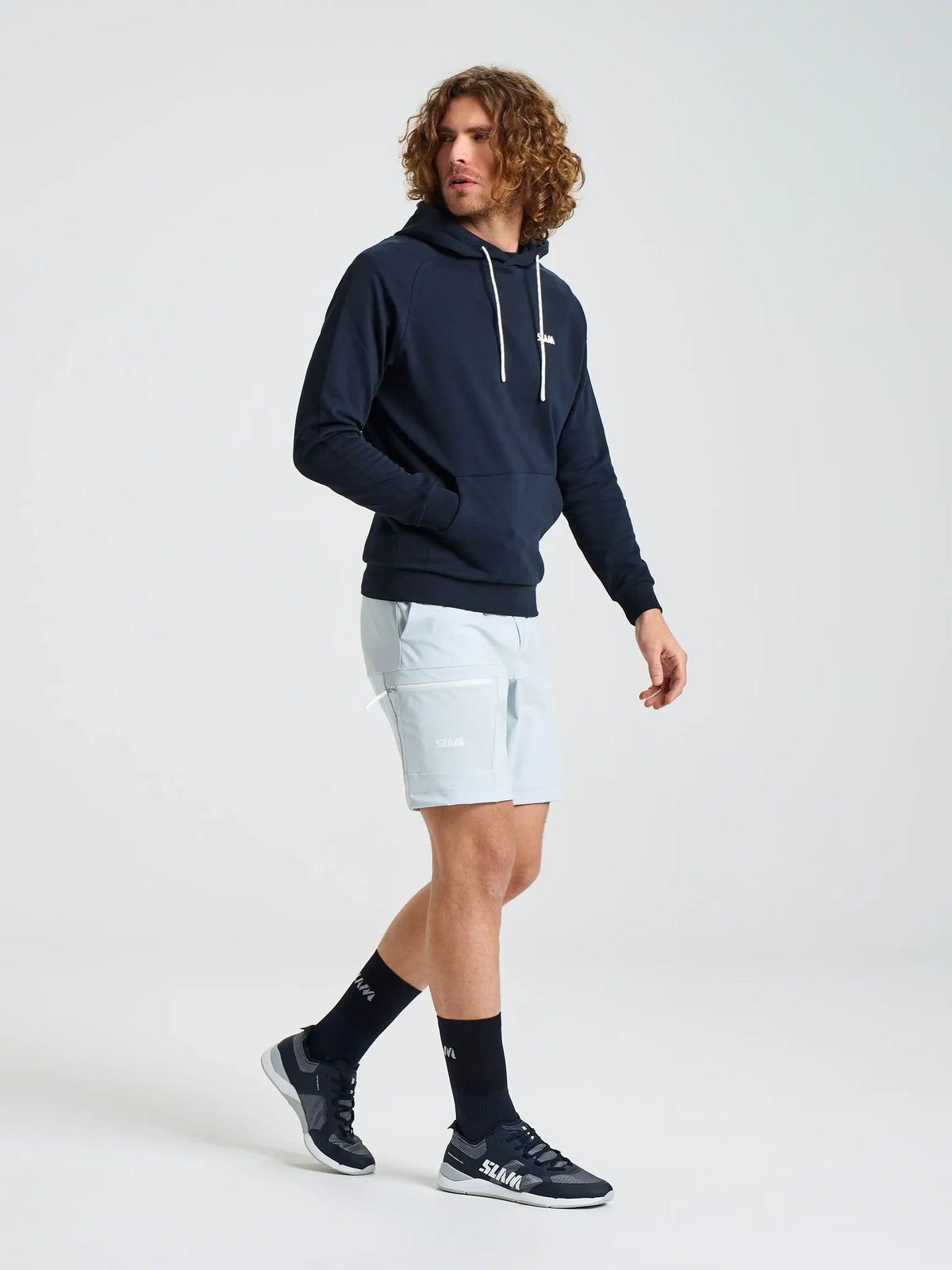 Sudadera con capucha Logo navy SLAM bolsillo canguro