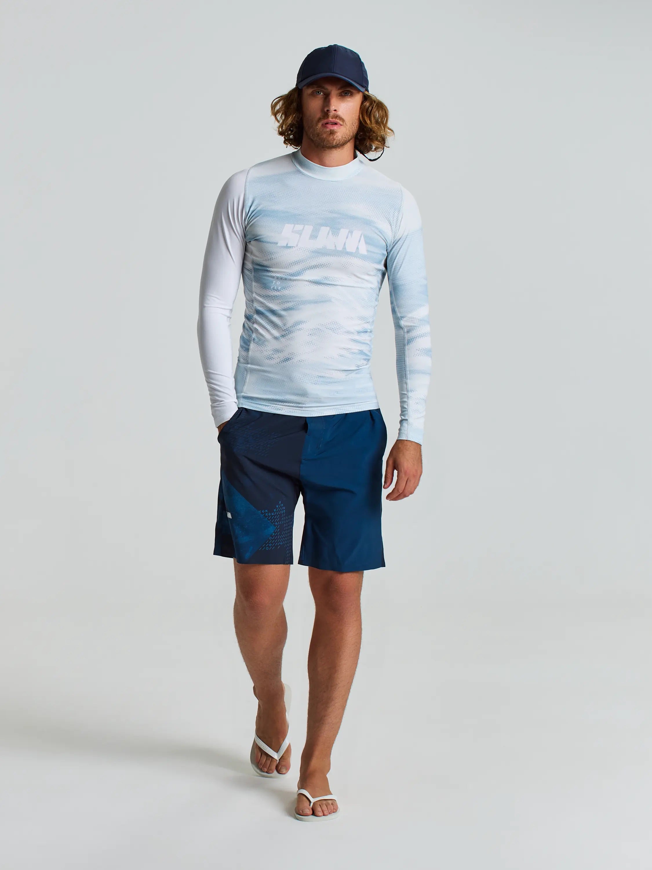 Camiseta técnica hombre manga larga SLAM – UPF50+, secado rápido