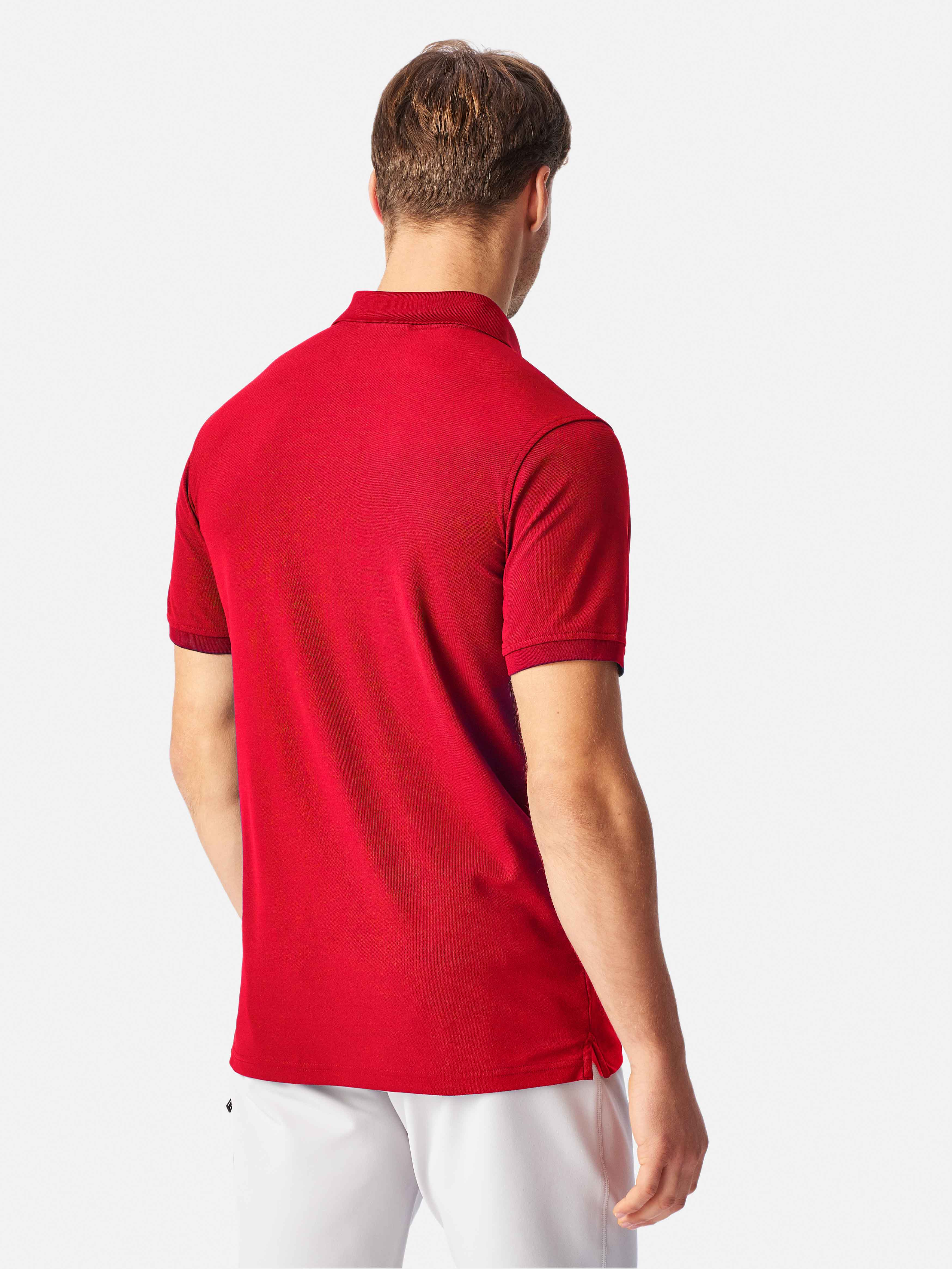 Polo Dri-Fast de manga corta para hombre – Rojo