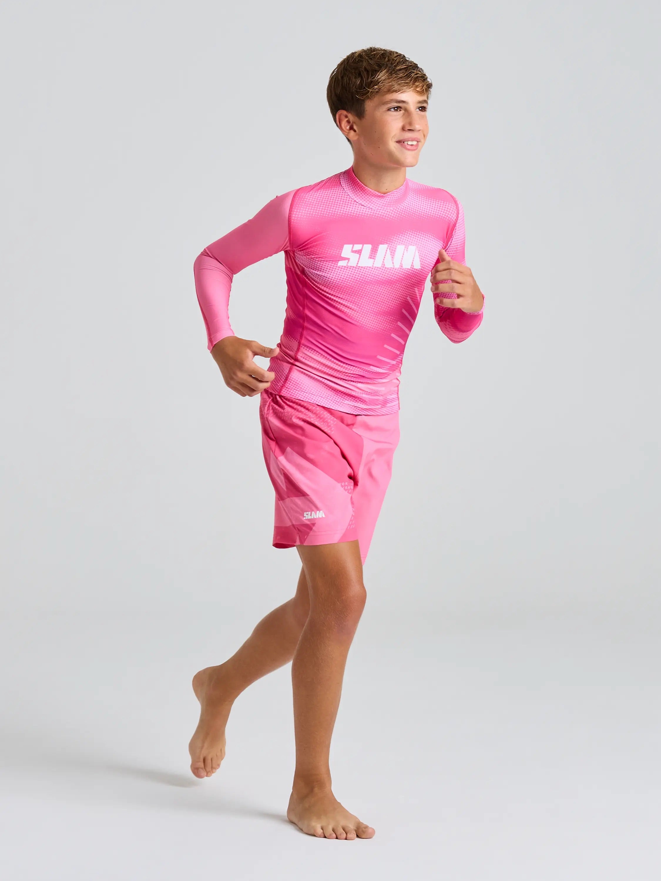 Camiseta técnica infantil SLAM Foil JR Rashguard – Protección solar UPF50+ PINK