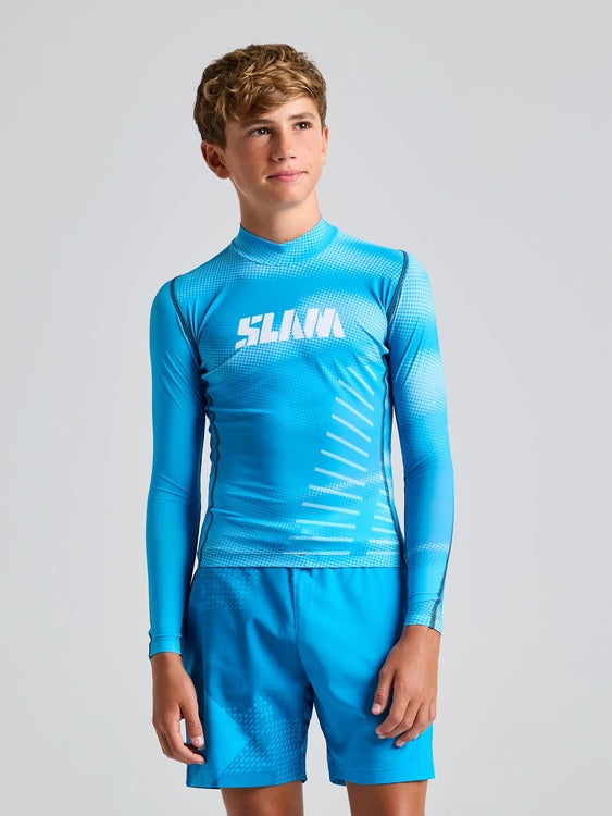 Camiseta técnica infantil SLAM Foil JR Rashguard – Protección solar UPF50+ AZUL
