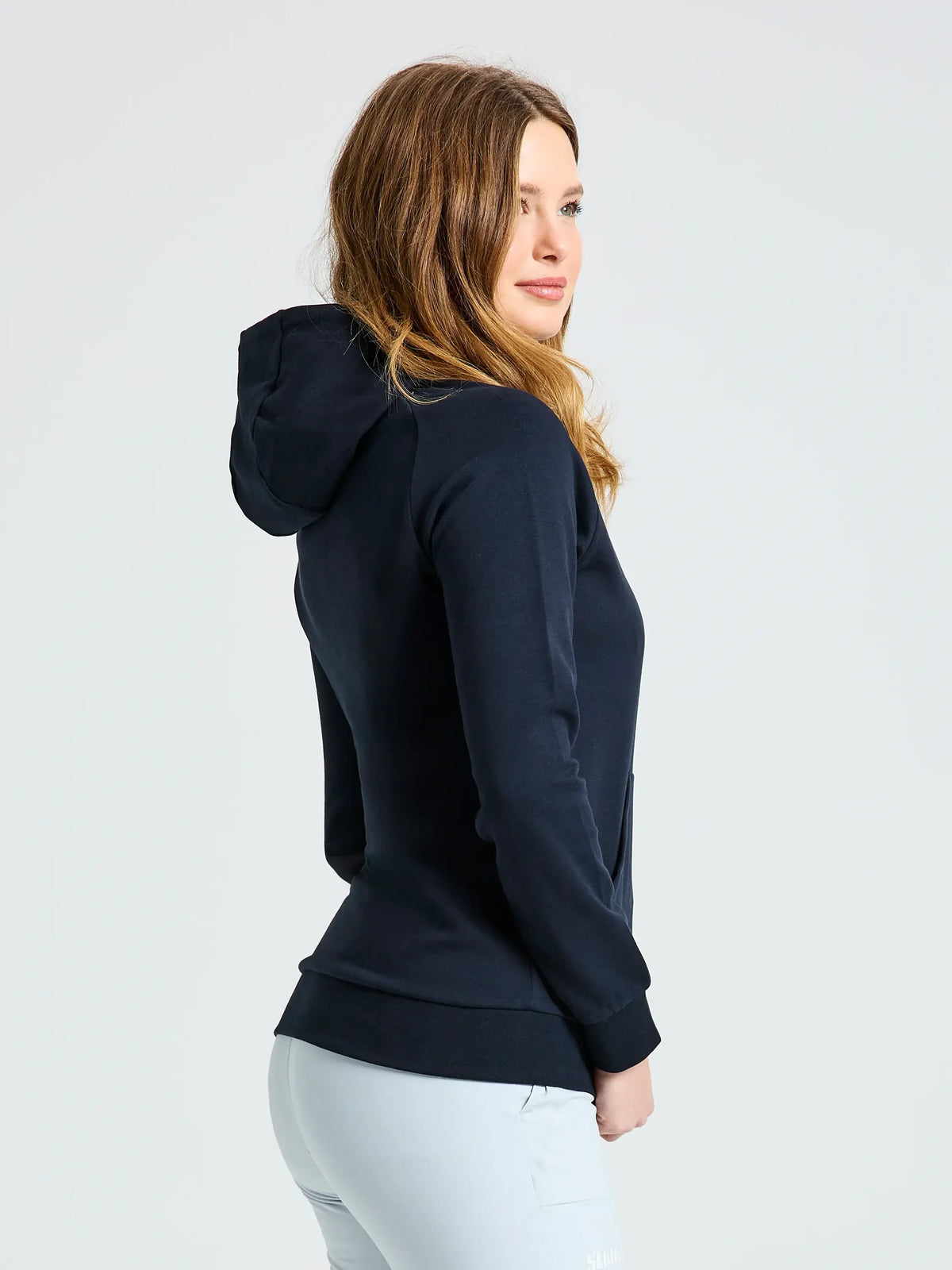 Sudadera con capucha bolsillo canguro Logo WS navy mujer SLAM