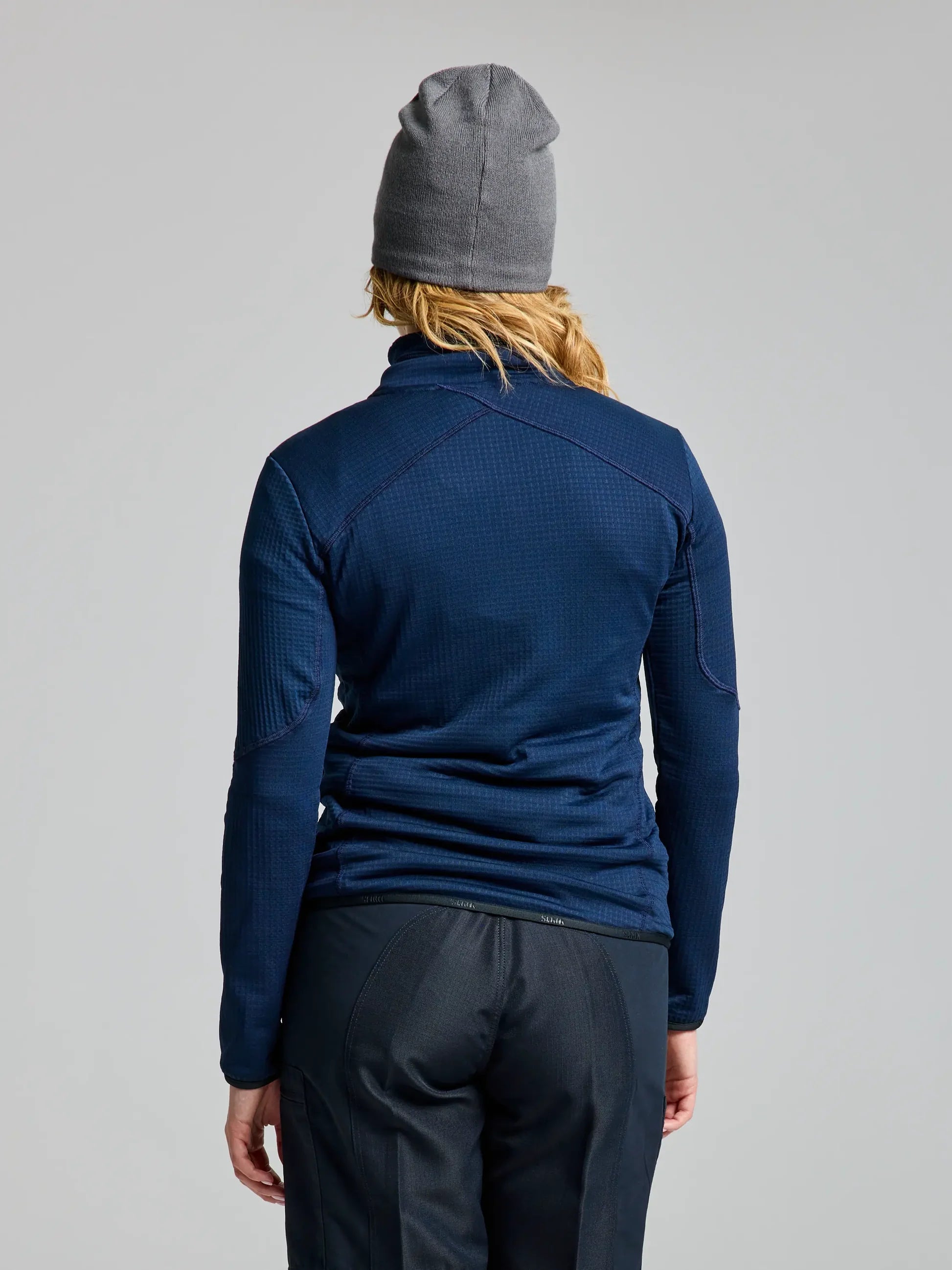 ACT Woman Grid Fleece – Navy