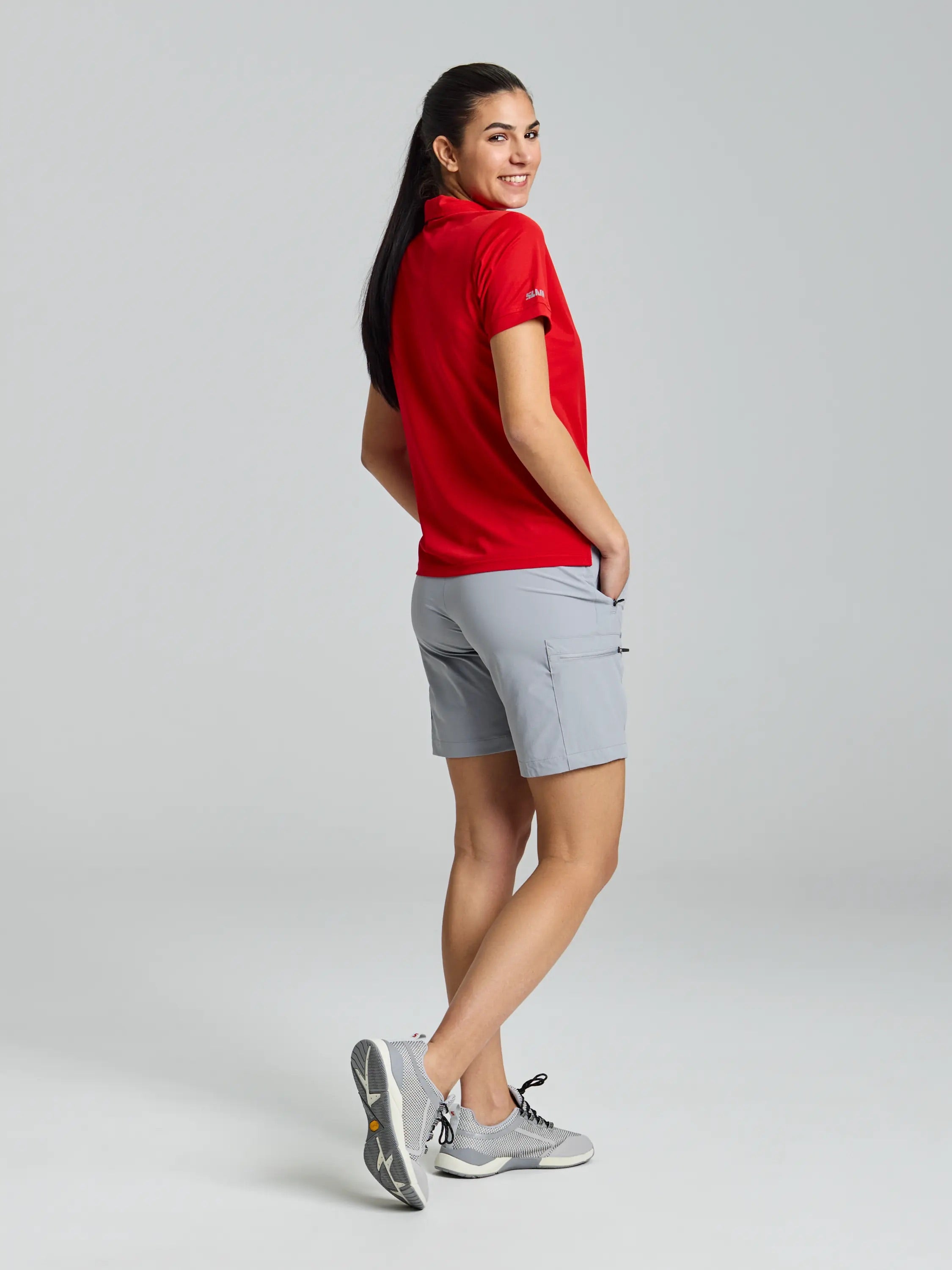 Polo Técnico Mujer – Tech Piqué Polo Rojo de SLAM