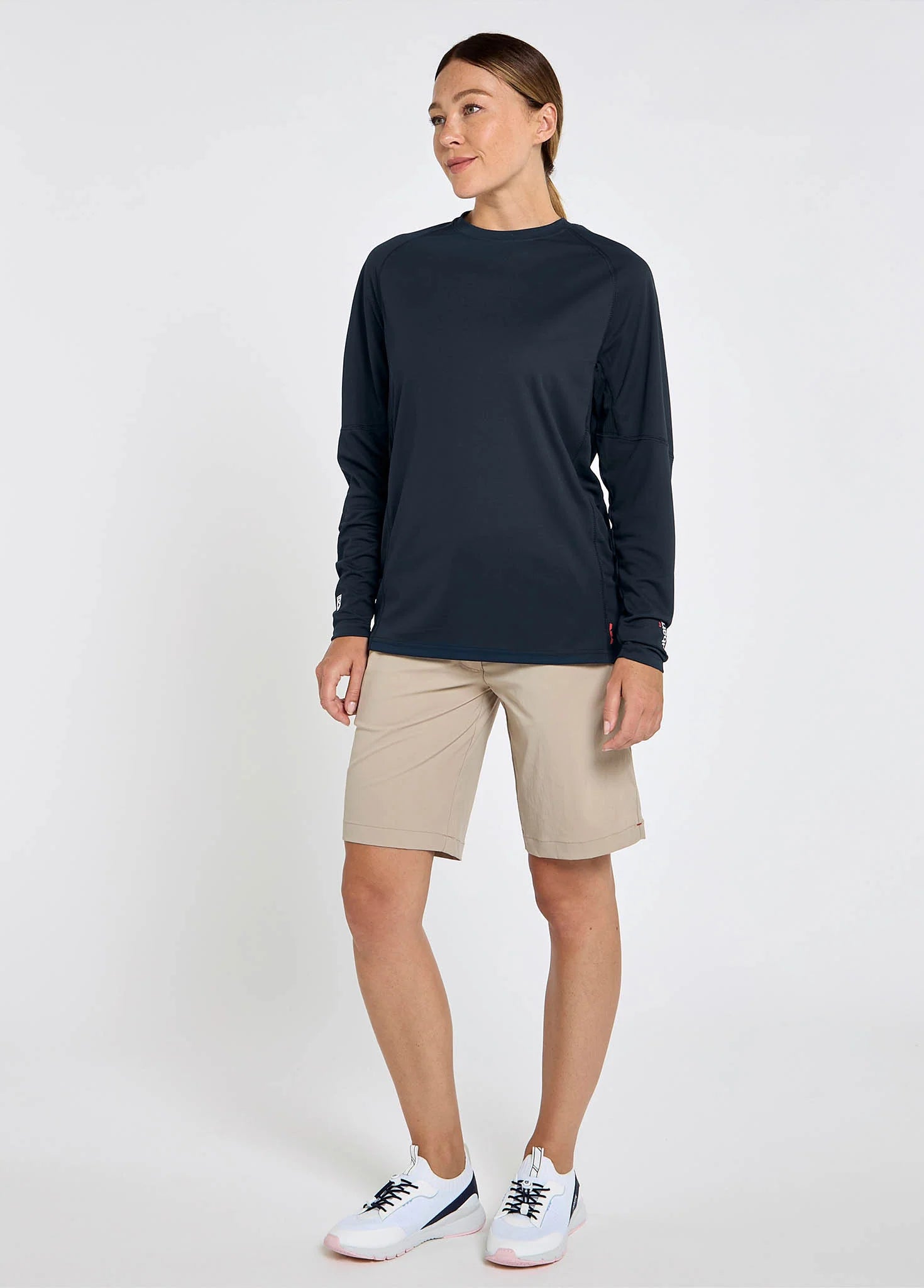 Camiseta Técnica de manga larga ANCONA para Mujer con proteccion UPF50+ _NAVY