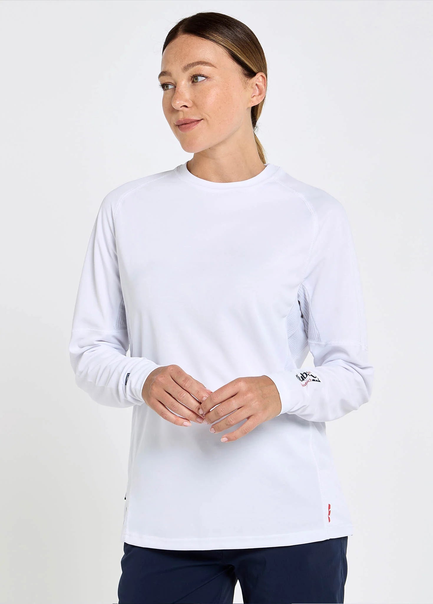Camiseta Técnica de manga larga ANCONA para Mujer con proteccion UPF50+_BLANCO