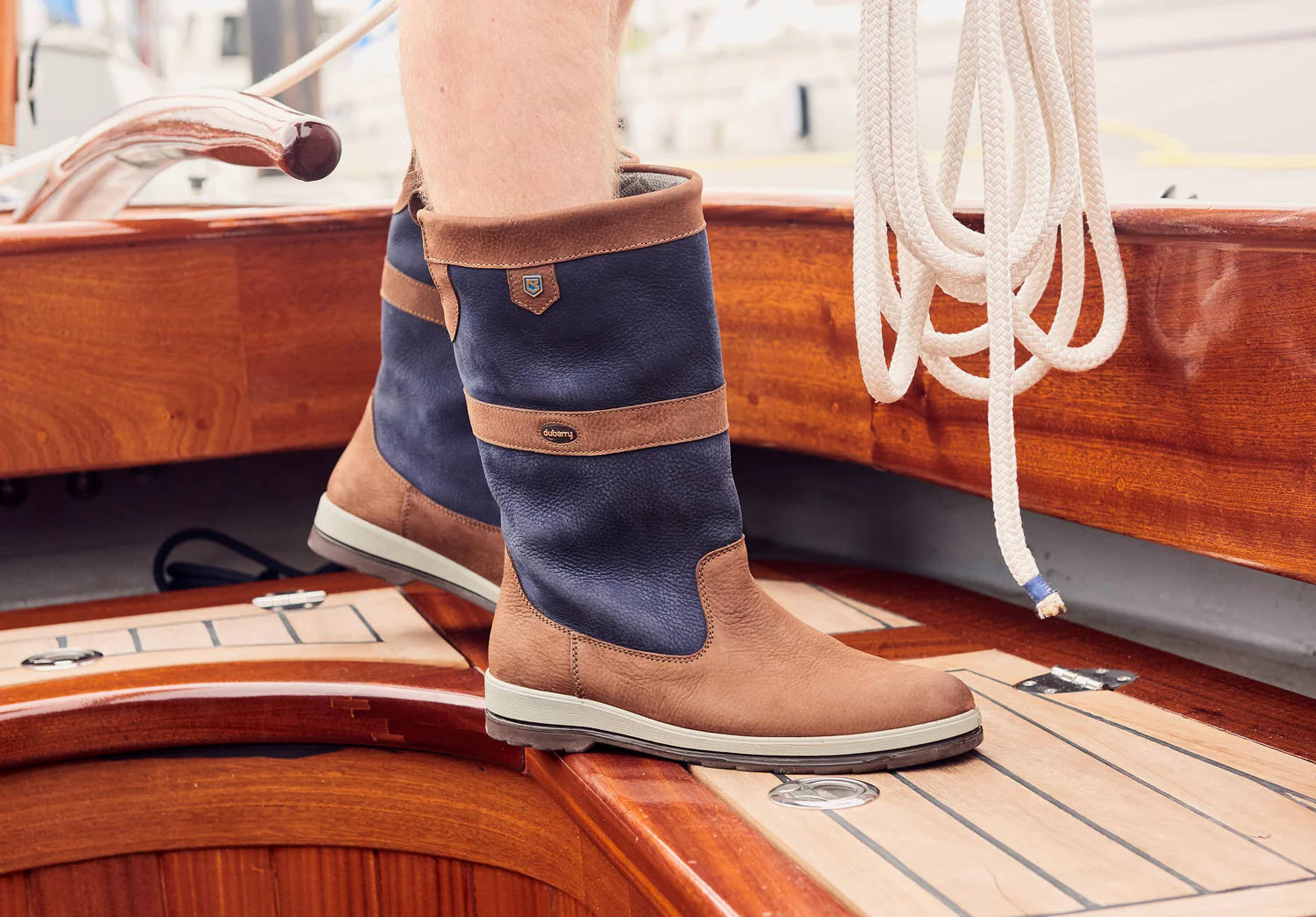 Bota náutica impermeable GORE-TEX hombre azul Dubarry Ultima
