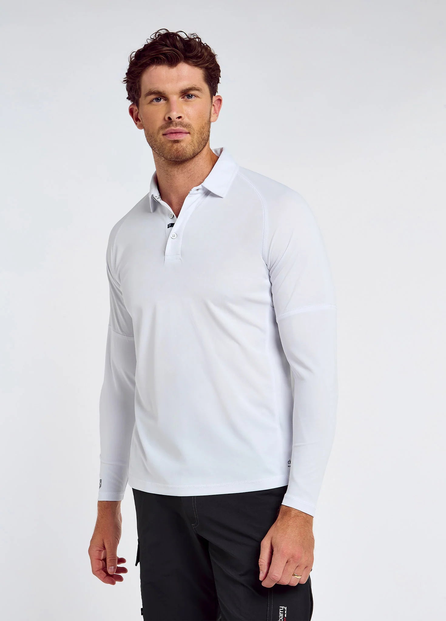 Polo técnico de manga larga para hombre Piraeus con protección solar UPF50+