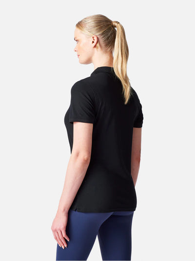 Polo Dri-Fast de manga corta para mujer – Negro