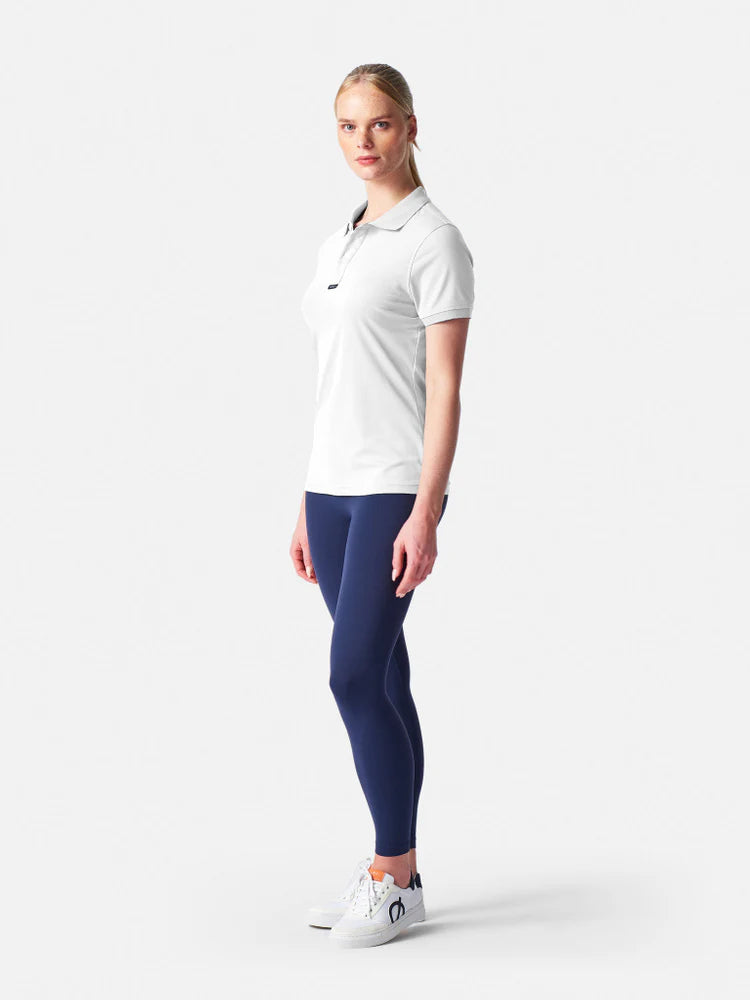 Polo Dri-Fast de manga corta para mujer – Blanco