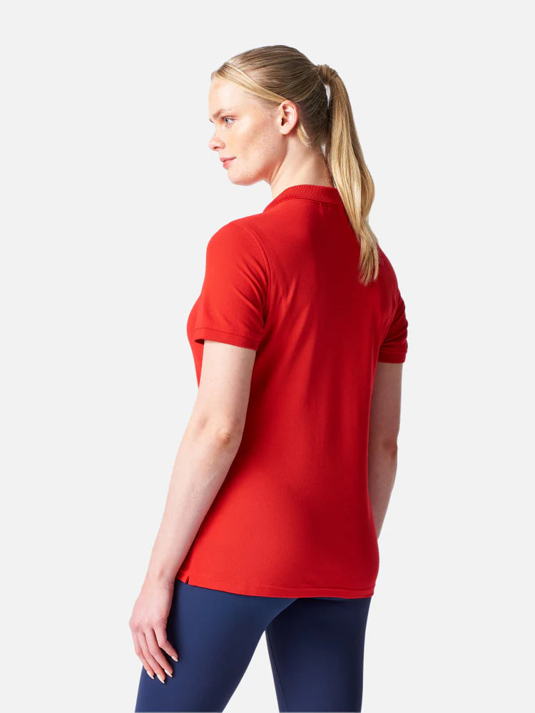 Polo Dri-Fast de manga corta para mujer – Rojo