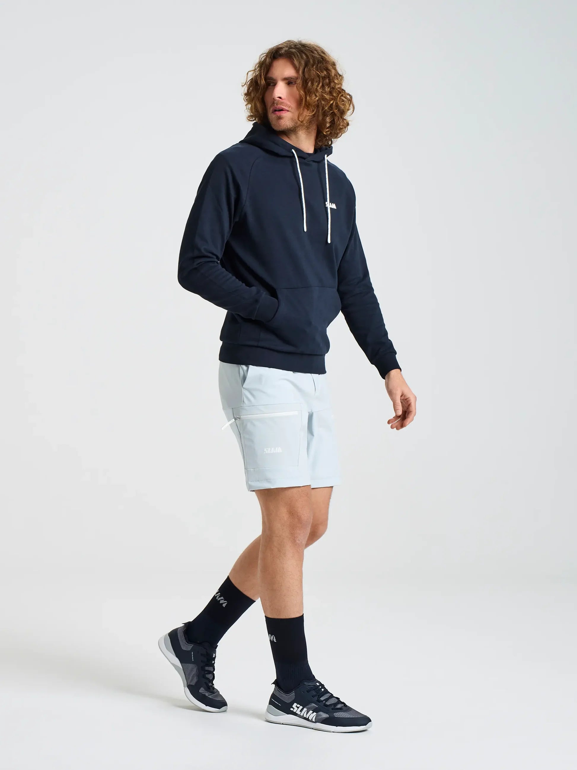 Sudadera con capucha Logo navy SLAM bolsillo canguro