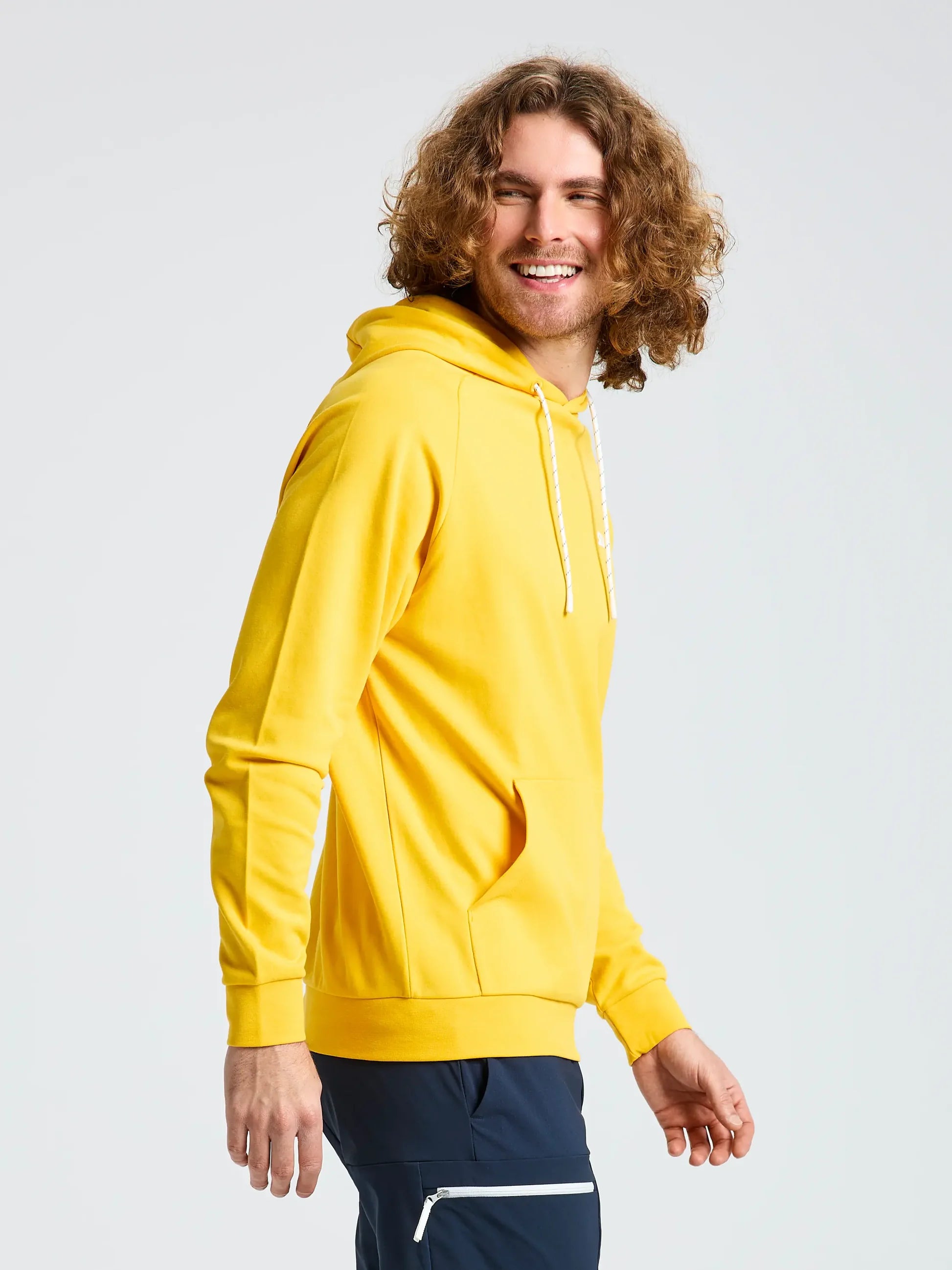 Sudadera con capucha Logo Hoodie bolsillo canguro amarillo SLAM
