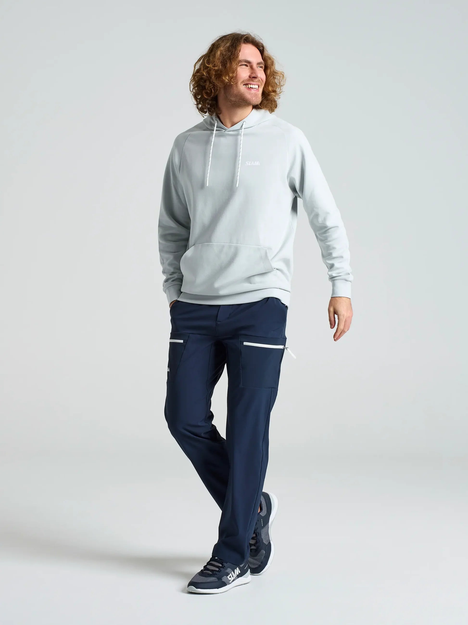 Sudadera con capucha Logo Hoodie Cleef Grey canguro SLAM