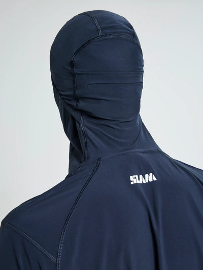 Camiseta técnica manga larga con capucha OD Tech UPF 50+ NAVY de SLAM
