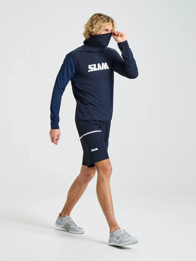 Camiseta técnica manga larga con capucha OD Tech UPF 50+ NAVY de SLAM