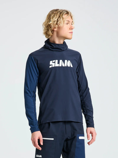 Camiseta técnica manga larga con capucha OD Tech UPF 50+ NAVY de SLAM