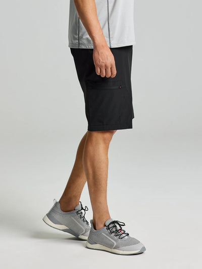 Bermudas técnicas cargo para hombre – Negro