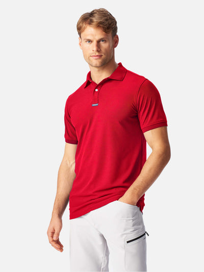 Polo Dri-Fast de manga corta para hombre – Rojo