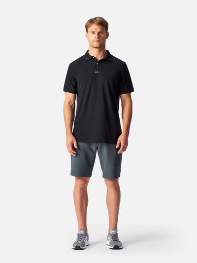 Polo Dri-Fast de manga corta para hombre – Negro