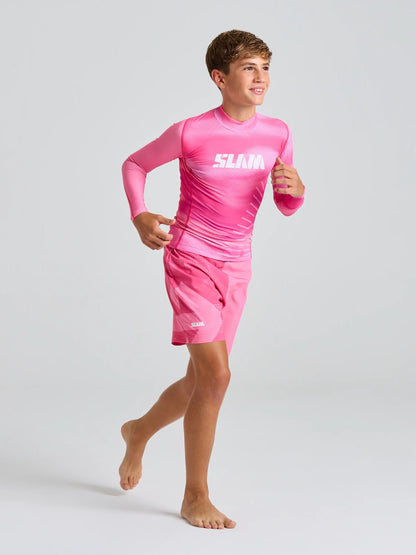 Camiseta técnica infantil SLAM Foil JR Rashguard – Protección solar UPF50+ PINK
