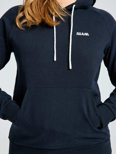 Sudadera con capucha bolsillo canguro Logo WS navy mujer SLAM
