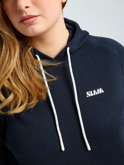 Sudadera con capucha bolsillo canguro Logo WS navy mujer SLAM