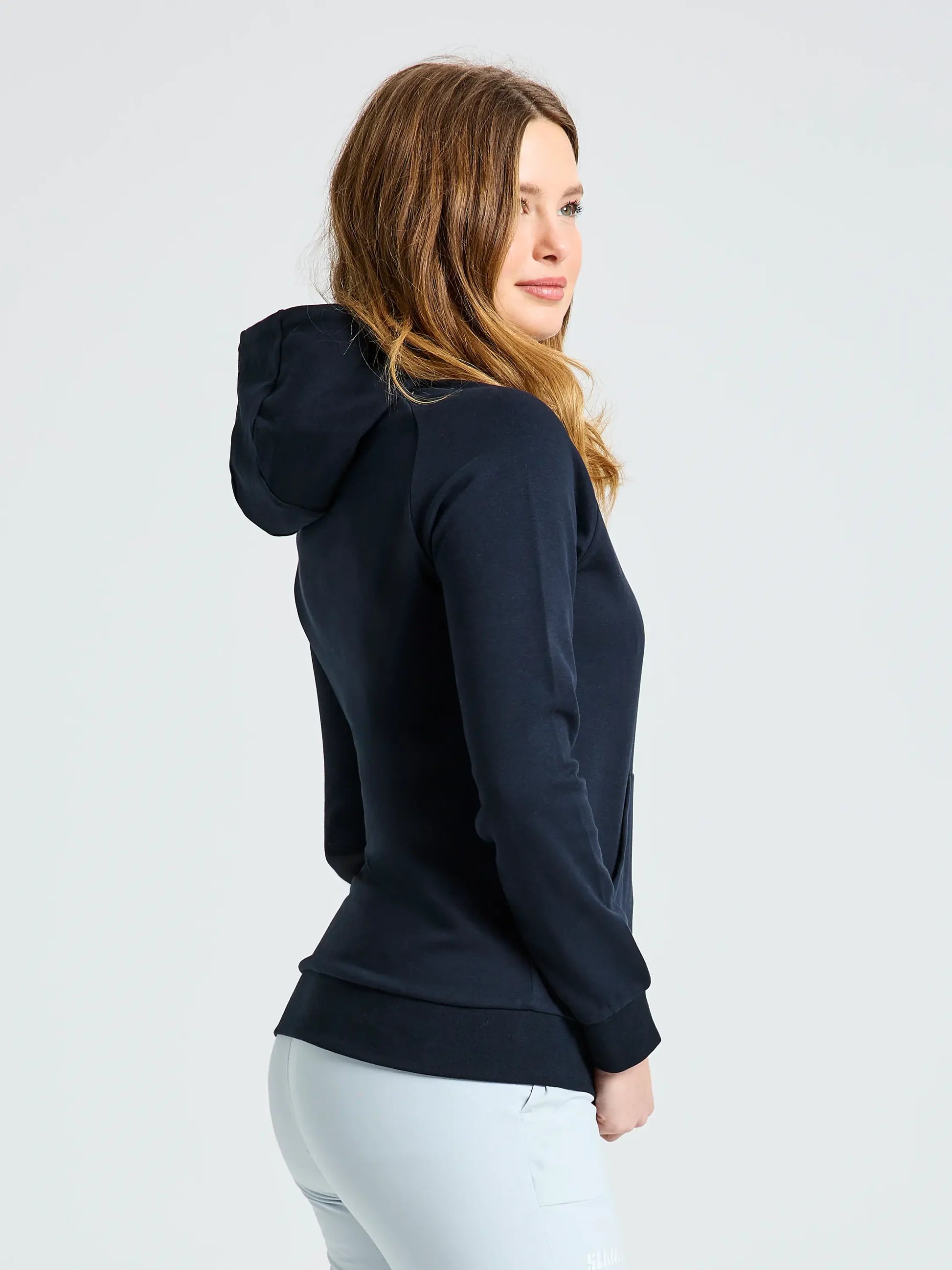 Sudadera con capucha bolsillo canguro Logo WS navy mujer SLAM