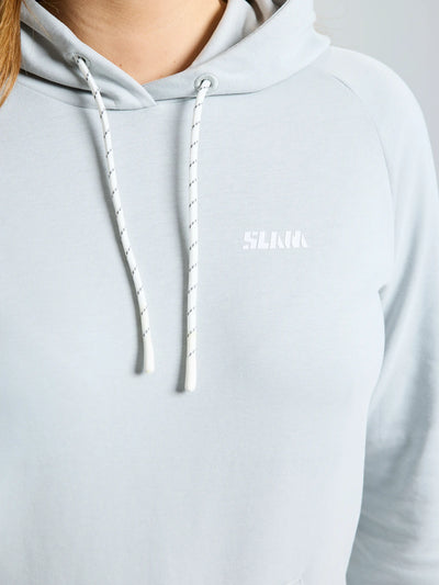 Sudadera capucha mujer Logo WS Cleef Grey bolsillo canguro SLAM
