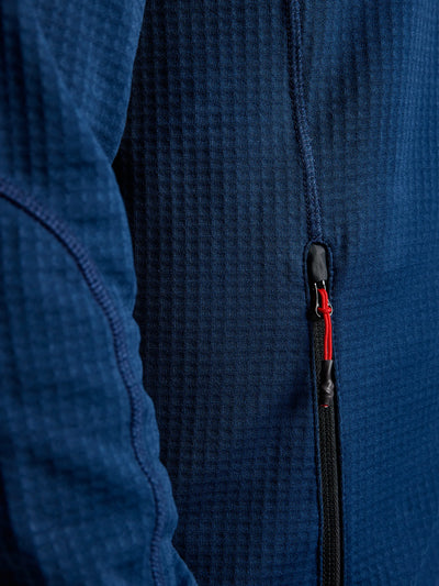 ACT Woman Grid Fleece – Navy