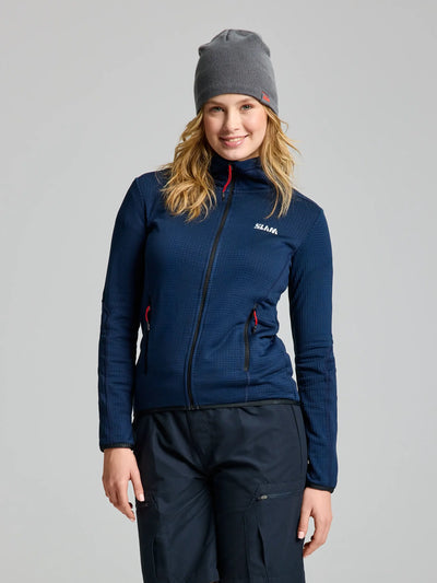 ACT Woman Grid Fleece – Navy