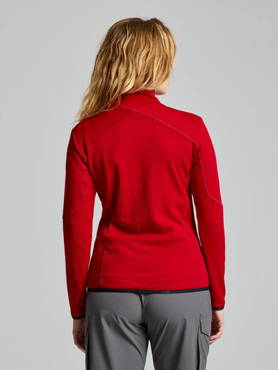 ACT Woman Grid Fleece – Rojo