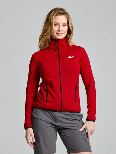 ACT Woman Grid Fleece – Rojo