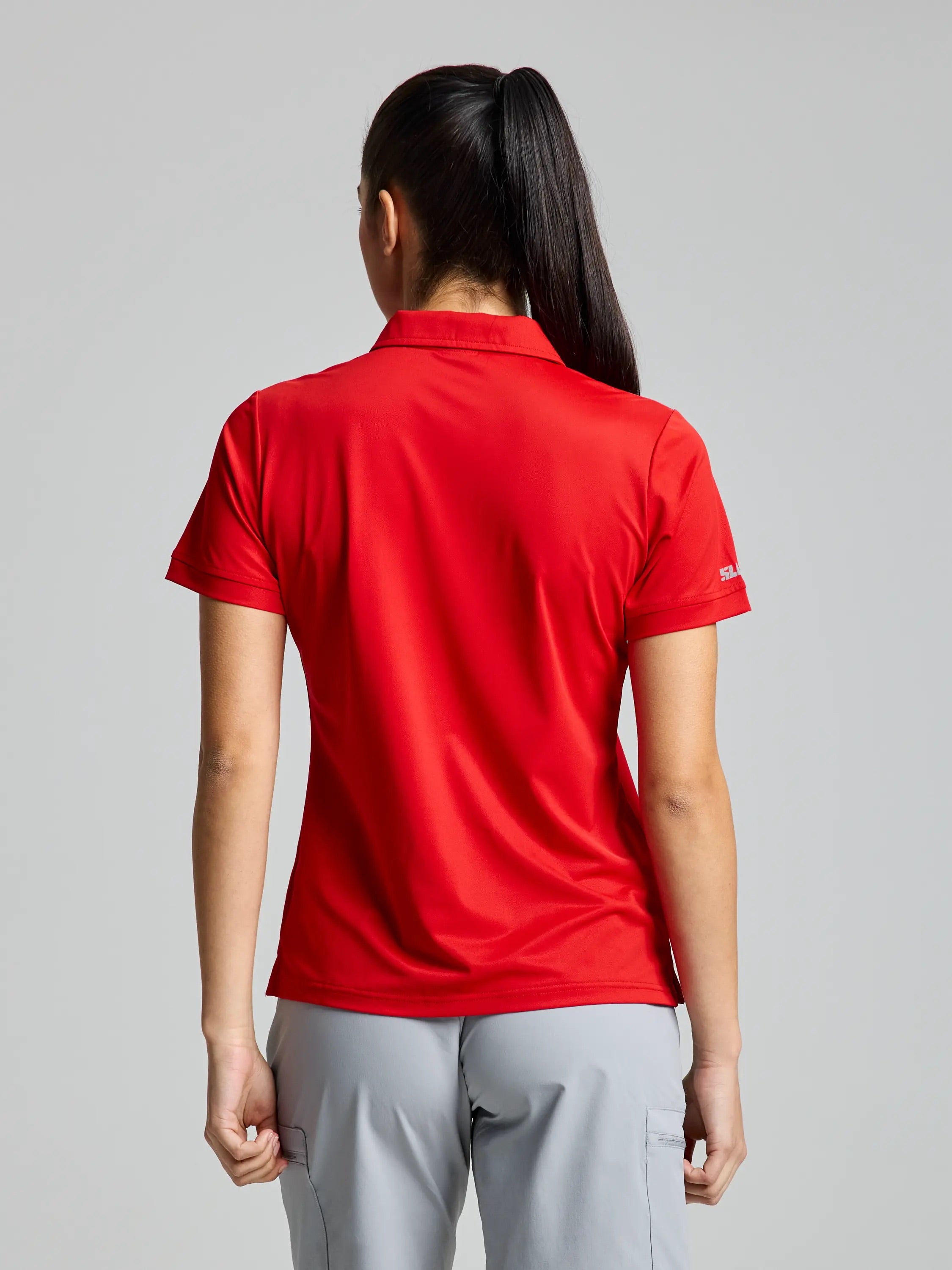 Polo Técnico Mujer – Tech Piqué Polo Rojo de SLAM