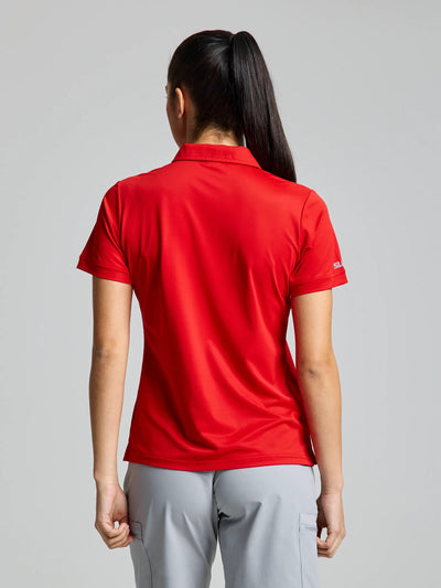 Polo técnico Tech Piqué para mujer UPF 50+ – Rojo
