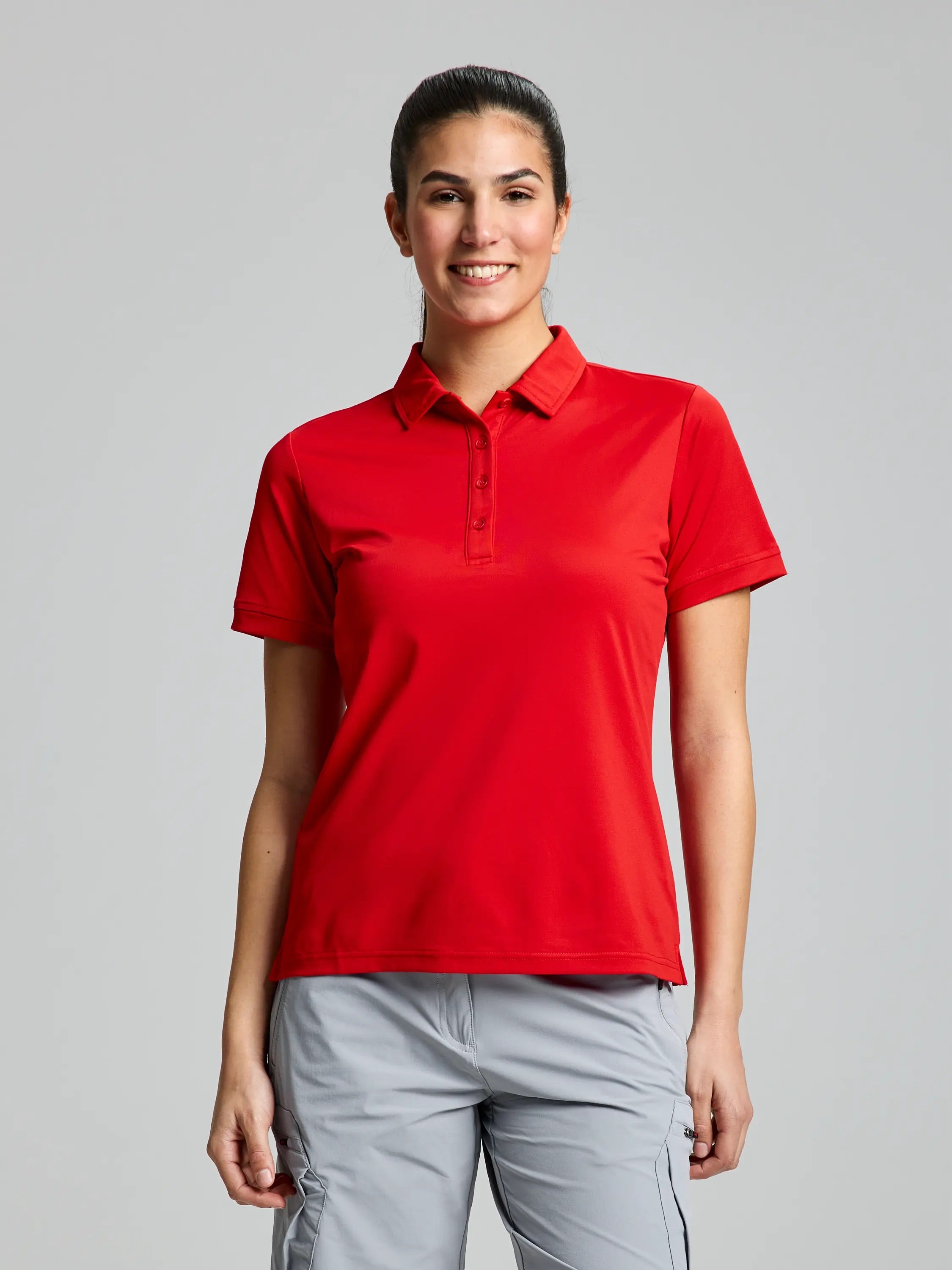 Polo Técnico Mujer – Tech Piqué Polo Rojo de SLAM