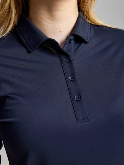 Polo técnico de manga larga para mujer UPF 50+ – Azul marino