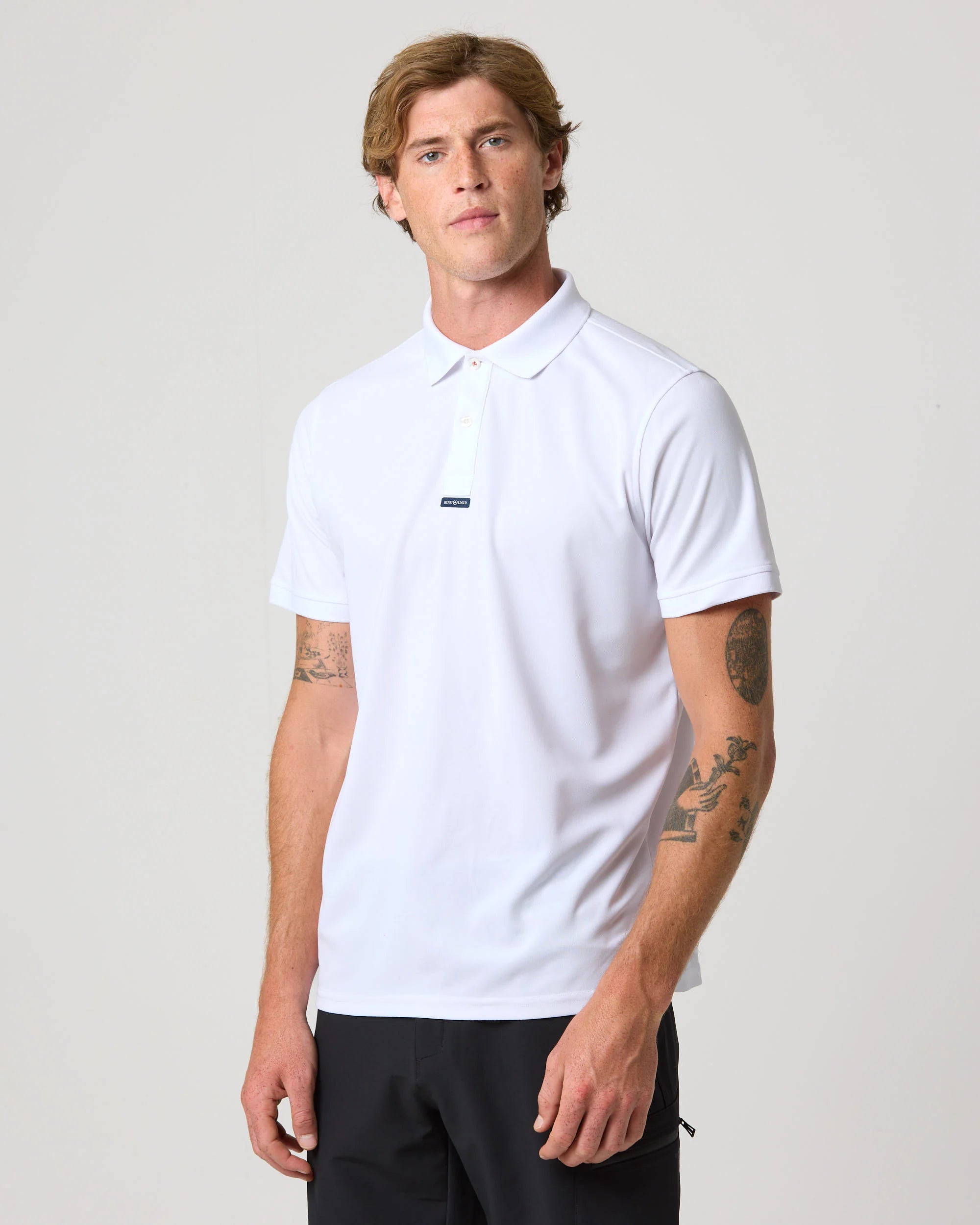 Polo Dri-Fast de manga corta para hombre – Blanco