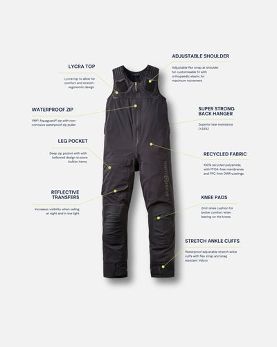 Pantalón con peto Dynamic mujer impermeable 20.000 mm HENRY LLOYD