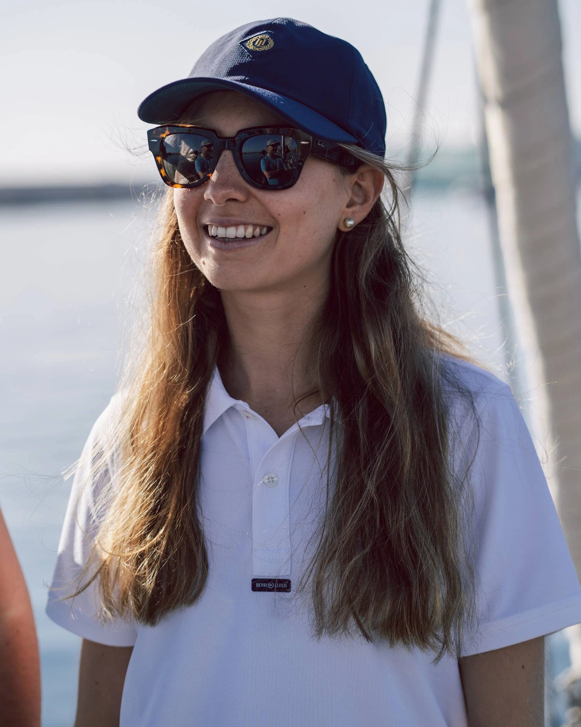 Polo Dri-Fast de manga corta para mujer – Blanco
