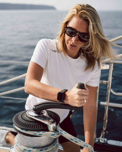 Camiseta de manga corta Dri-Fast para mujer - Blanco