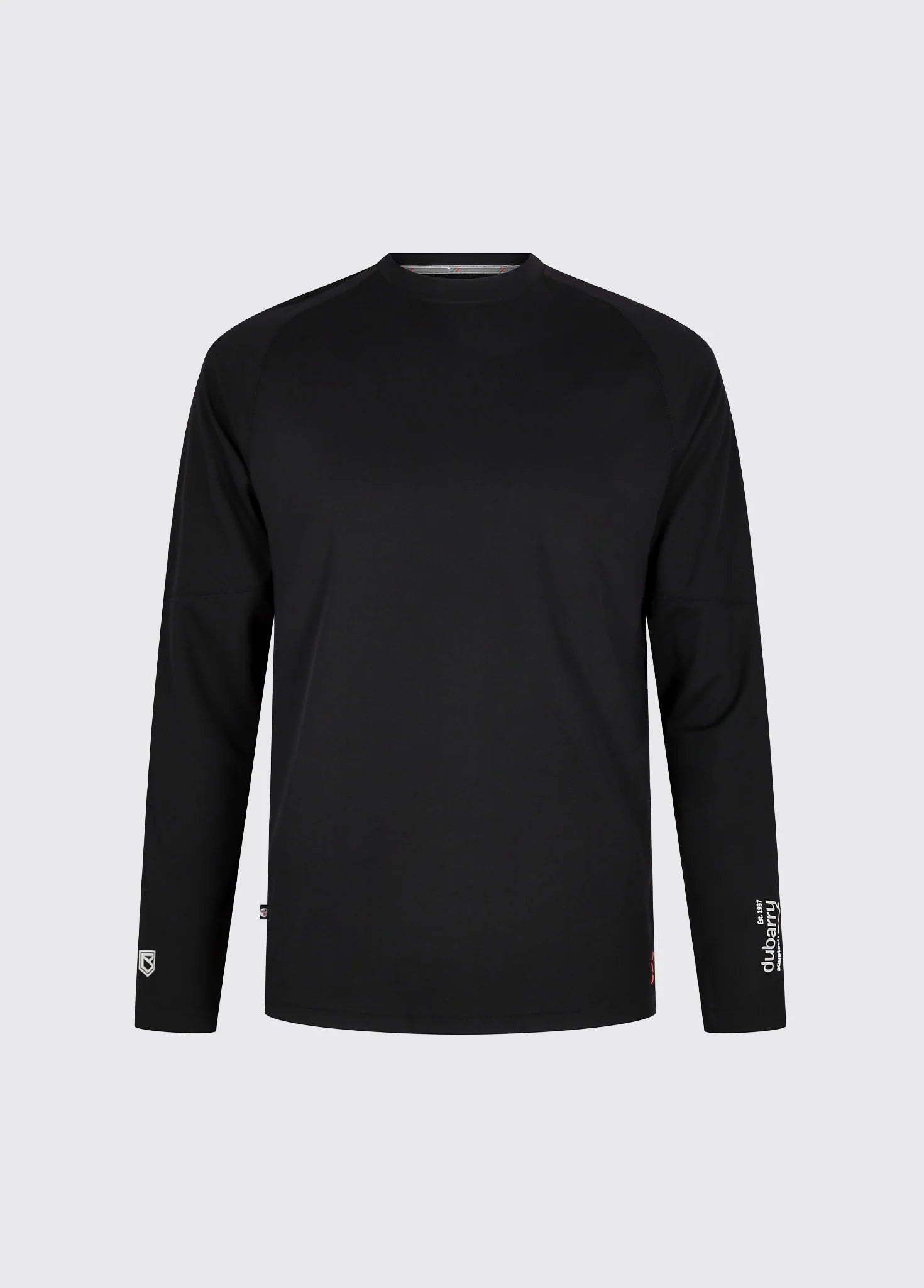 Camiseta técnica manga larga UPF 50+ negra de secado rápido hombre Dubarry