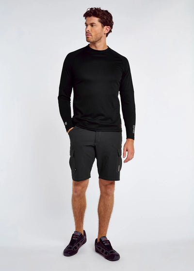 Camiseta técnica manga larga UPF 50+ negra de secado rápido hombre Dubarry