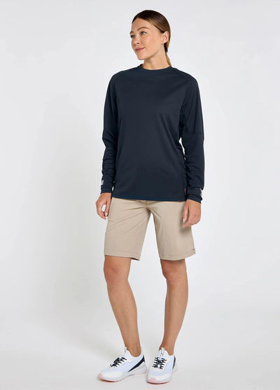 Camiseta Técnica de manga larga ANCONA para Mujer con proteccion UPF50+ _NAVY