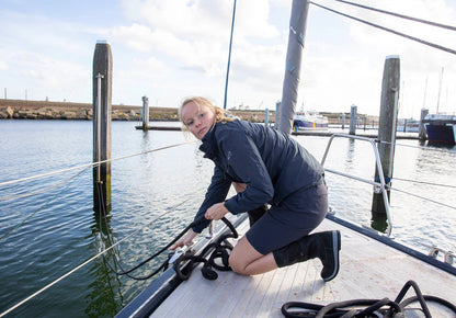 Chaqueta Livorno para mujer con forro polar y cuello redondo GRAFITO _DUBARRY