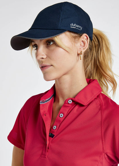 Polo técnico manga corta Riviera  con protección solar UPF50+ para mujer Rojo