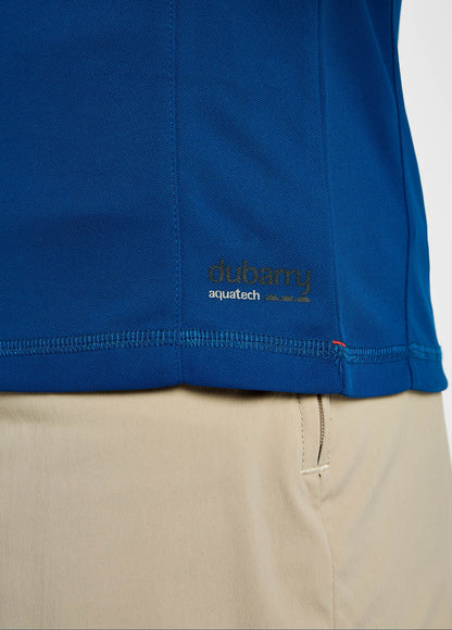 Polo técnico manga corta Riviera  con protección solar UPF50+ para mujer Azul