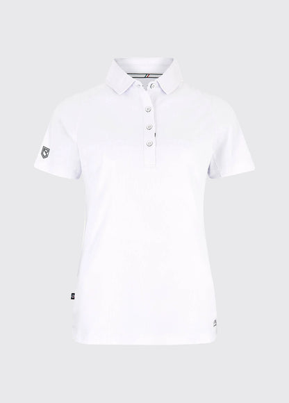 Polo técnico manga corta Riviera  con protección solar UPF50+ para mujer Blanco