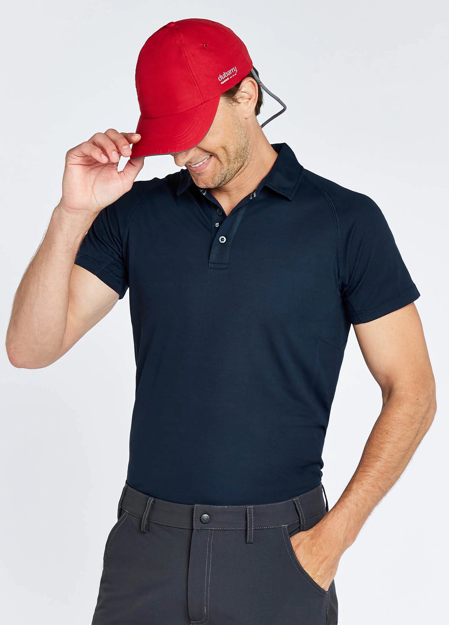 Polo técnico Menton hombre negro secado rápido UPF 50 DUBARRY